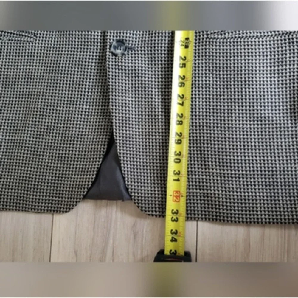 Ermenegildo Zegna Blazer Mens 54 Wool Silk Brown Houndstooth Sport Coat Italy